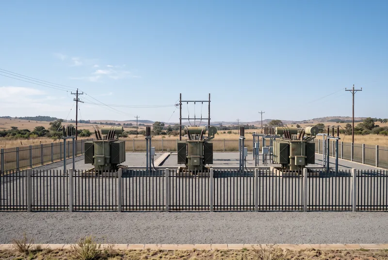 Industrial transformer yard